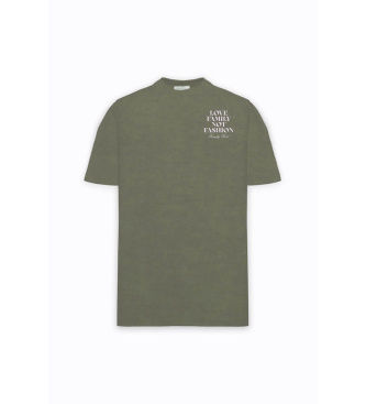Family Firsttil mænd. TS2503 LFNF T-shirt grøn (XL), Casual, Bomuld, Korte ærmer