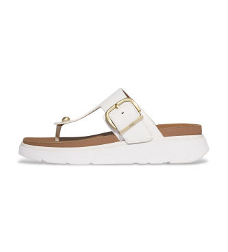 Fitfloptil kvinder. B1H-194 Sandaler i læder Gen FF Spænde hvid (38), Fast, Ingen, Casual