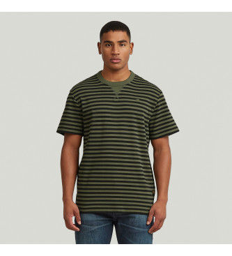 G-Startil mænd. D25961-D979-J035 Nifous Stripe T-shirt grøn (S), Casual, Bomuld, Korte ærmer