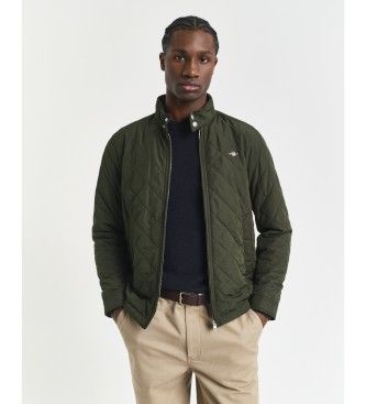 Ganttil mænd. 7006340 Grøn, vatteret windcheater-jakke (L), Casual, Genanvendt polister