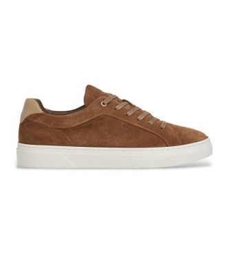 Hackett Londontil mænd. HMS200025 Sneakers i læder Hackney Destine brun (42), Fast, Blonder, Casual