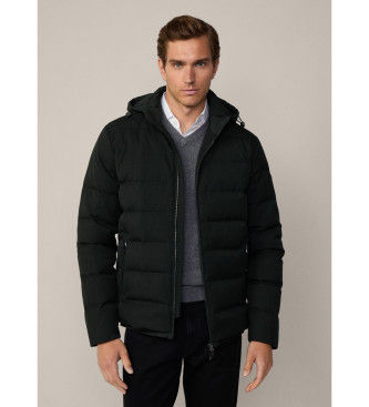 Hackett Londontil mænd. HM403217 Hybrid Puffer Coat mørkegrøn (M), Casual, Genanvendt polister, Bæredygtig