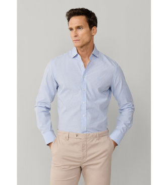 Hackett Londontil mænd. HM3010538 Poplinskjorte city fit klassisk blå (M), Casual, Bomuld, Lange ærmer