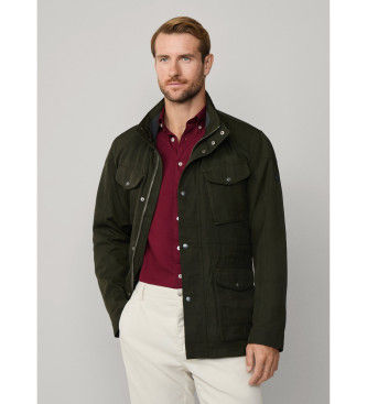 Hackett Londontil mænd. HM4000043 Velospeed-jakke grøn (XXL), Casual, Polyester
