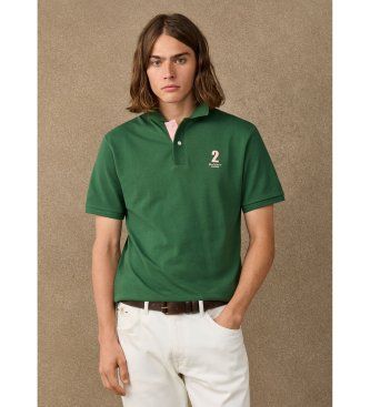Hackett Londontil mænd. HM5600205 Grøn Polo Nbr (M), Casual, Bomuld, Korte ærmer