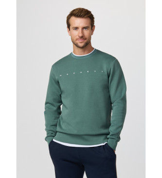 Hackett Londontil mænd. HM5800087 Sweatshirt med grønt logo (XL), Casual, Bomuld