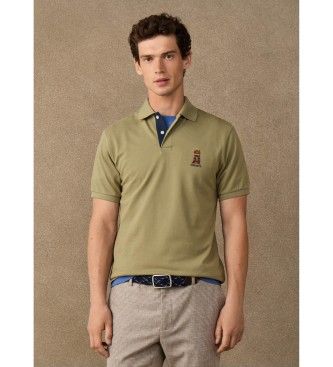 Hackett Londontil mænd. HM5600238 Grøn Harry polo (L), Casual, Bomuld, Korte ærmer
