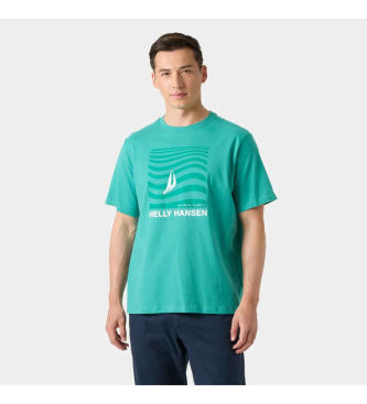 Helly Hansentil mænd. 54601 Shoreline 3.0 T-shirt grøn (S), Casual, Sport, Bomuld, Multisport, Korte ærmer