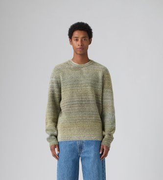 Levi'stil mænd. 003B6-0012 Grøn Presidio bouclé sweater (S), Casual, Akryl, Lange ærmer
