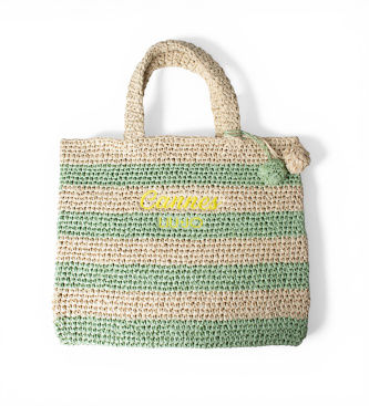 Liu Jotil kvinder. AA6245-A0006 Grøn taske af raffia (OSFA), Casual, Bast