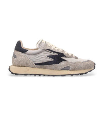 MOA Concepttil mænd. HY106 Hype læder-sneakers grå (40), Fast, Blonder, Casual