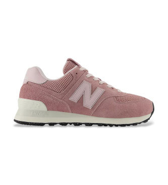 New Balancetil kvinder. W574V2_LI Sneakers i læder 574 pink (38), Fast, Blonder, Casual