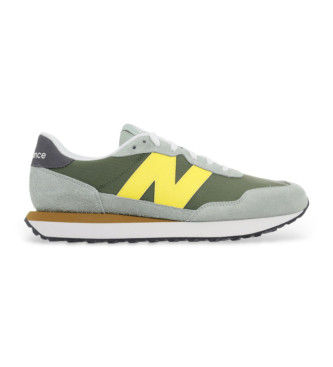 New Balancetil mænd. M237V1_LI Træningssko 237 grøn (42), Fast, Ruskind, Blonder, Casual