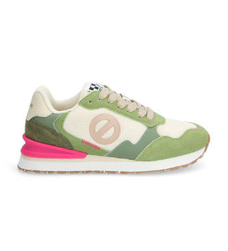 NO NAMEtil kvinder. QNIPSME Sneakers i læder Tova Runner grøn (40), Fast, Blonder, Casual