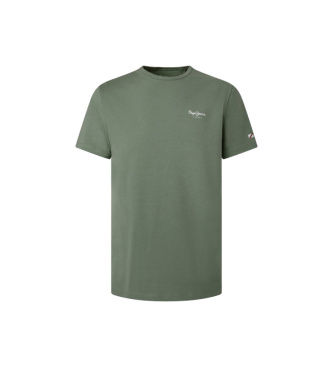 Pepe Jeanstil mænd. PM508212 T-shirt Original Basic Basic 3 N grøn (S), Casual, Bomuld, Korte ærmer