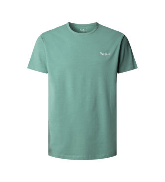 Pepe Jeanstil mænd. PM5010180 Original Basic T-shirt 3N grøn (M), Casual, Bomuld, Korte ærmer