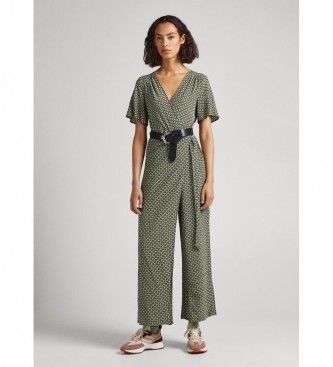 Pepe Jeanstil kvinder. PL230462 Fama grøn jumpsuit (S), Casual, Viscose, Korte ærmer, Bæredygtig