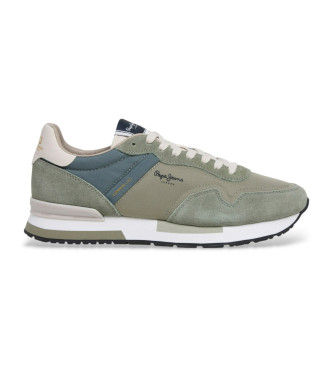 Pepe Jeanstil mænd. PMS400037 Sko Hailon Basic grøn (41), Stof, Fast, Blonder, Casual