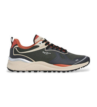 Pepe Jeanstil mænd. PMS600014 Trail Tech sko grøn (41), Stof, Fast, Blonder, Casual