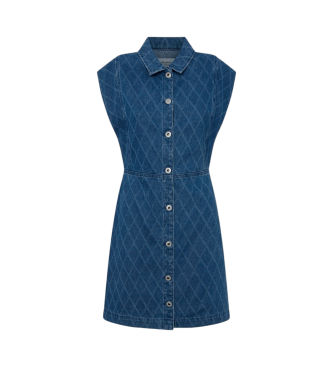 Pepe Jeanstil kvinder. PL953554 Chey kjole blå (S), Casual, Bomuld, Denim, Uden ærmer/stropper, Bæredygtig