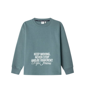 Pepe Jeanstil drenge. PB5800010 Geon grøn sweatshirt (10años= 140cm), Casual, Bomuld, børnetøj