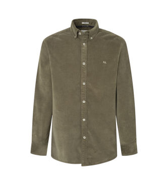 Pepe Jeanstil mænd. PM308730 Miller grøn skjorte (S), Casual, Bomuld, Lange ærmer