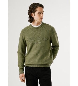Pepe Jeanstil mænd. PM7000016 Phineas-trøje grøn (XL), Casual, Viscose
