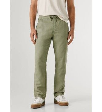 Pepe Jeanstil mænd. PM2100080 Pull On Comfort Chino hørbukser grøn (31), Casual, Bomuld