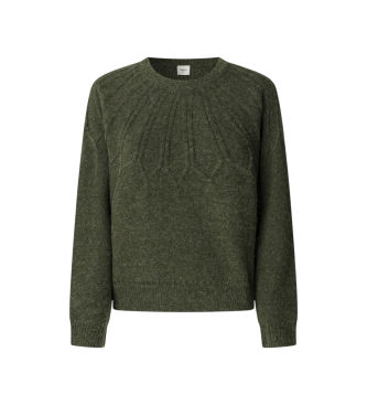 Pepe Jeanstil kvinder. PL7000061 Claudia-trøje grøn (XS), Casual, Polyester
