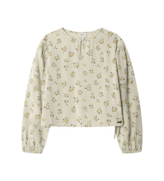 Pepe Jeanstil piger. PG3000004 Danny beige bluse (16años= 176cm), Casual, Viscose, Lange ærmer, børnetøj