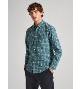 Pepe Jeanstil mænd. PM308508 Pattons grønne skjorte (XXL), Casual, Bomuld, Lange ærmer