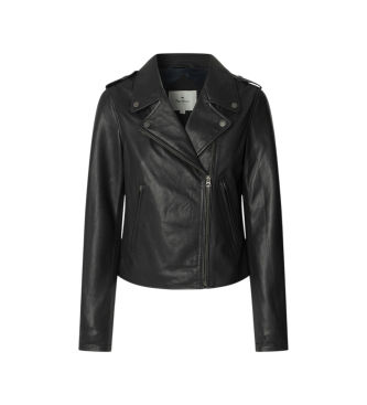 Pepe Jeanstil kvinder. PL4024363 Silvia jakke sort (S), Casual, Læder