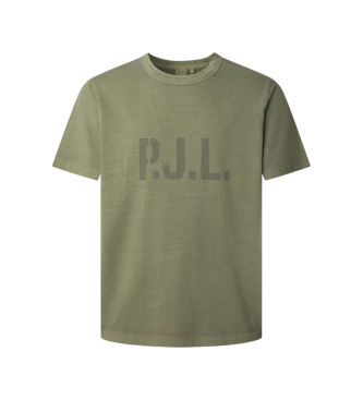 Pepe Jeanstil mænd. PM5010092 T-shirt Thyseen grøn (XL), Casual, Bomuld, Korte ærmer