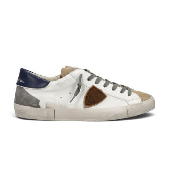 Philippe Modeltil mænd. PRLU Sneakers i skind Prsx Low hvid (44), Læder, Fast, Blonder, Casual