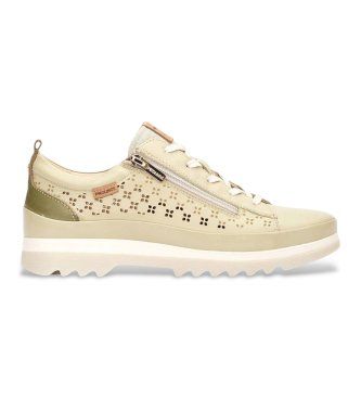 Pikolinostil kvinder. W3W-6841C1 Sneakers i læder Vigo green (41), 1-3 cm, Blonder, Lynlås, Casual, Grøn