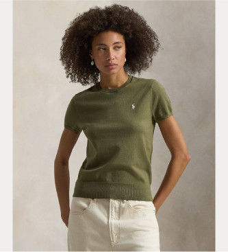Polo Ralph Laurentil kvinder. 211971872501 Pullover Grøn blanding (L), Casual, Bomuld, Korte ærmer