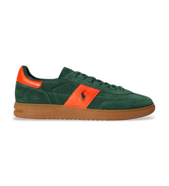 Polo Ralph Laurentil mænd. 809P07172002 Bedford læder-sneakers grøn (43), Fast, Blonder, Casual