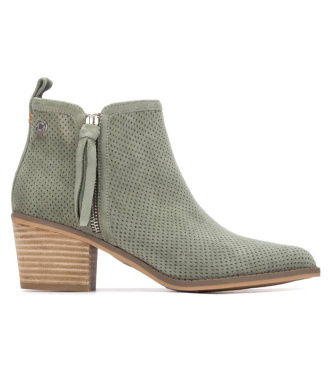 Refreshtil kvinder. 17515103-AQUA Ankelstøvler 175151 grøn (40), 3-5 cm, Lynlås, Casual
