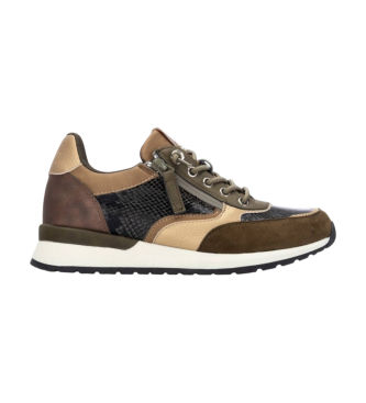 Refreshtil kvinder. 17296002-KAKI Træningssko 172960 grøn (37), Fast, Blonder, Casual