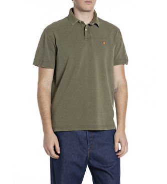 Replaytil mænd. M3431A.000.22696M Afslappet grøn poloshirt (S), Casual, Bomuld, Korte ærmer