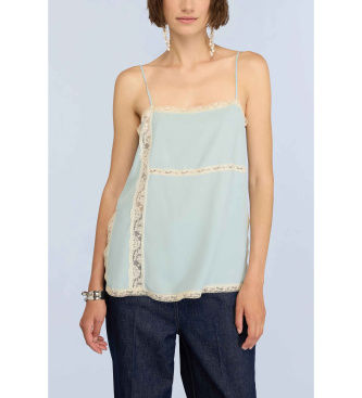 Semicouturetil kvinder. S6SU60 Top vintergrønt (46), Casual, Viscose, Uden ærmer/stropper