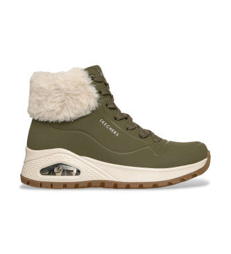 Skecherstil kvinder. 167274 Støvletter Uno Rugged grøn (36), Fast, 1-3 cm, Lynlås, Casual