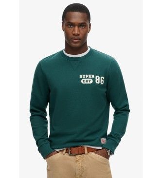 Superdrytil mænd. M2013965A Sweatshirt med tryk Atletisk grøn (L), Casual, Bomuld