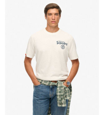Superdrytil mænd. M1012248A T-shirt Tokyo Narrative Loose hvid (M), Casual, Bomuld, Korte ærmer