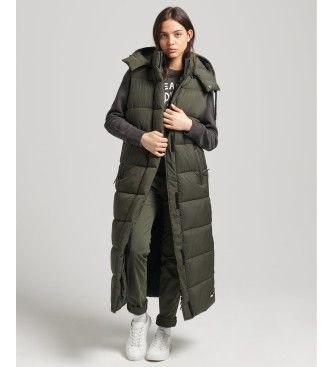 Superdrytil kvinder. W5011444A Lang vest med hætte i ripstop, grøn (S), Casual, Polyester