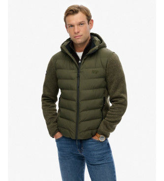 Superdrytil mænd. M5012293A Storm Hybrid Jacket grøn (L), Casual, Genanvendt polister, Bæredygtig