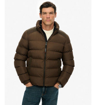 Superdrytil mænd. M5012287A Sports Puffer Jacket brun (M), Casual, Polyester
