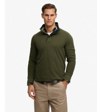 Superdrytil mænd. M2014057A Sweatshirt Klassisk grøn (L), Casual, Bomuld