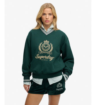 Superdrytil kvinder. W2012589A Country Club sweatshirt grøn (M), Casual, Bomuld