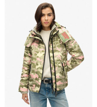 Superdrytil kvinder. W5011747A MTN windbreaker-jakke grøn (L), Casual, Polyester, Genanvendt polister, Bæredygtig